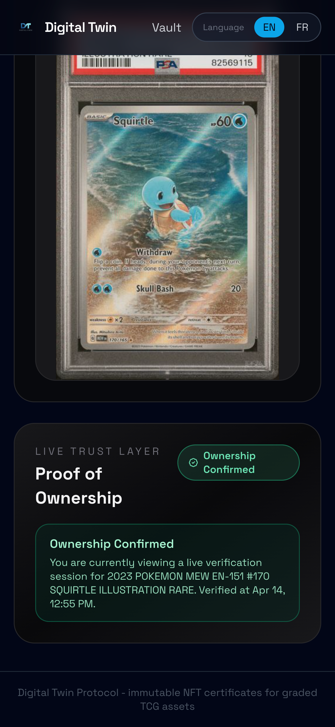 Verification completed on mobile