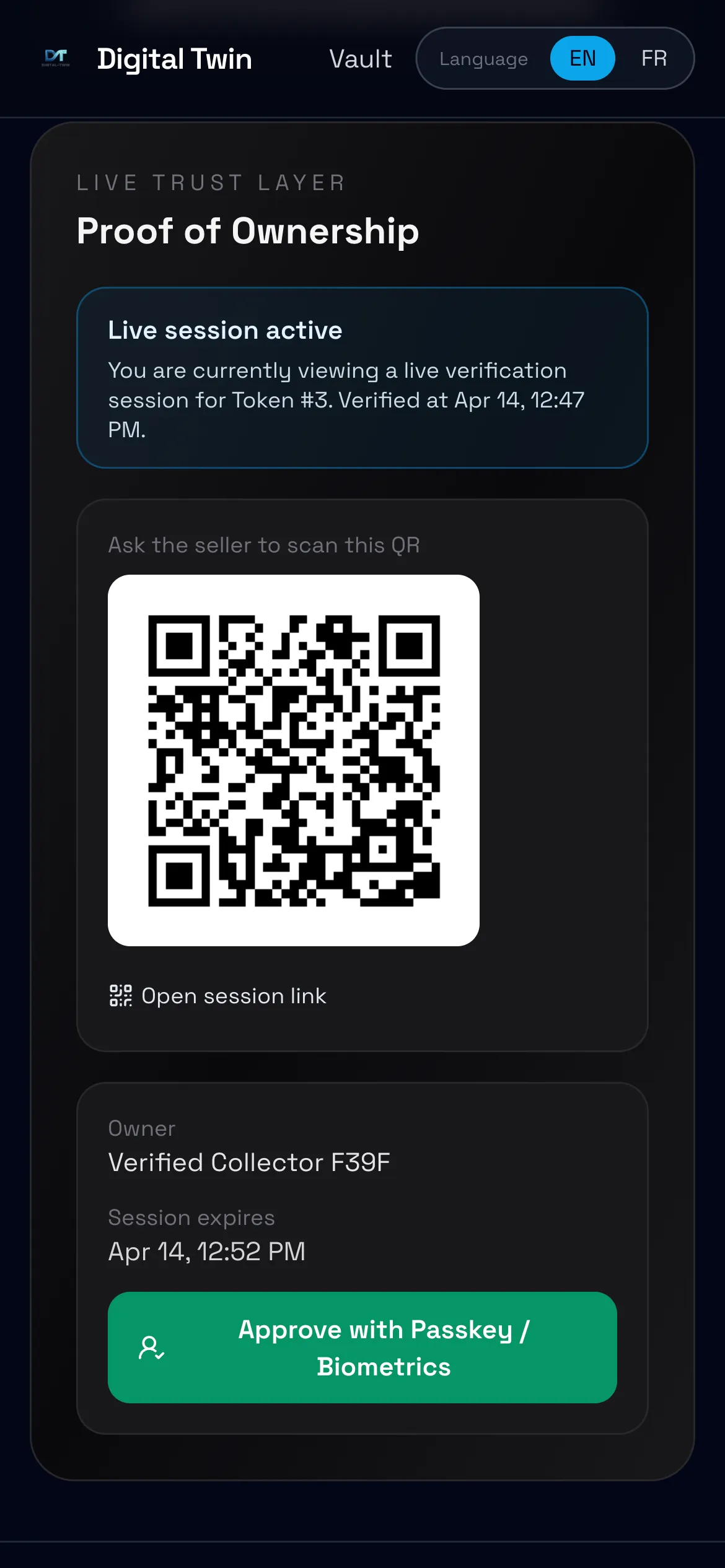 Seller transfer initialization